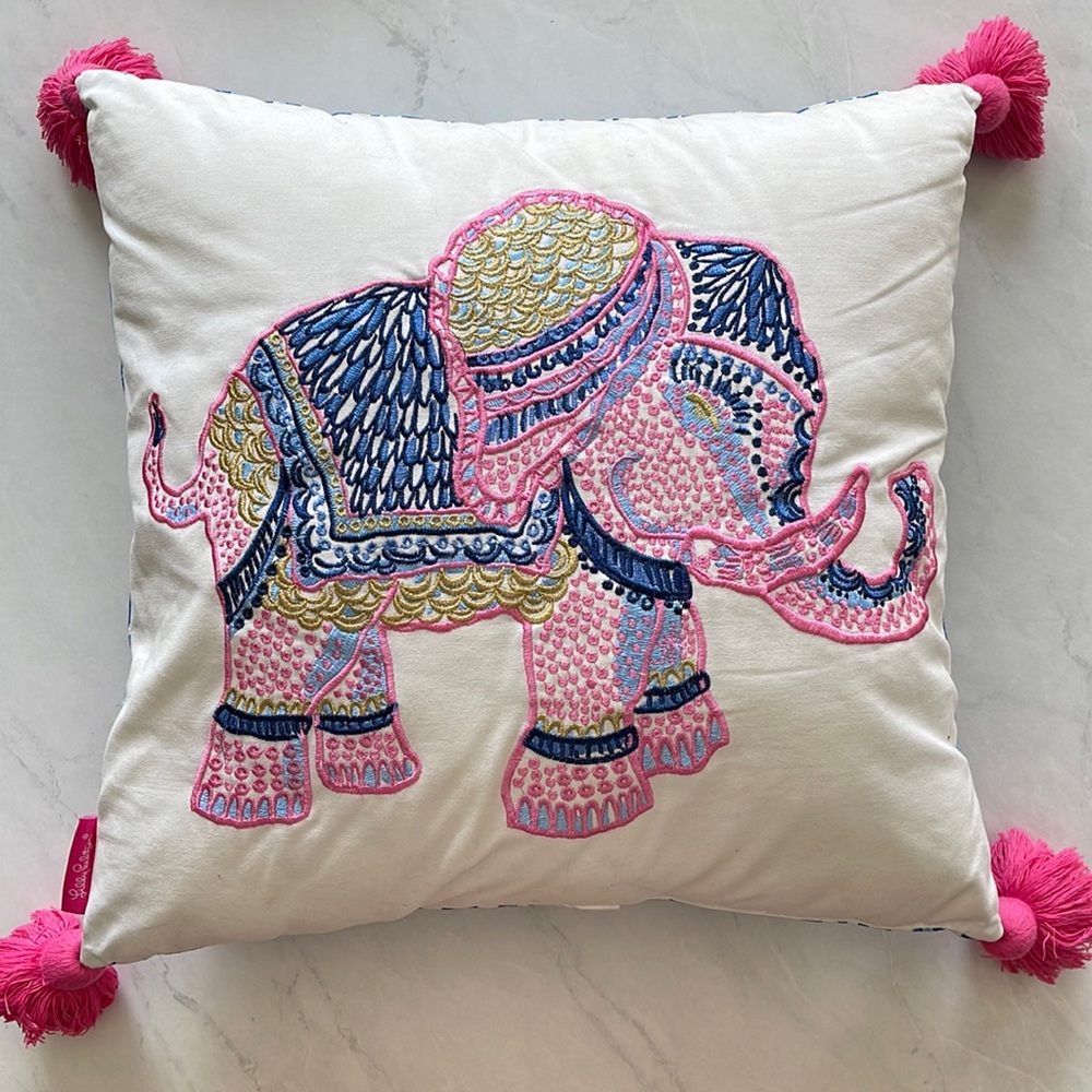Lily Pulitzer pillow (reversible!)